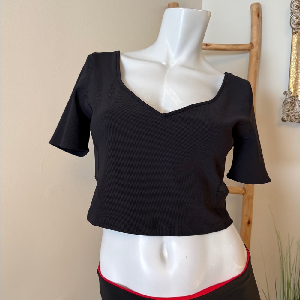 Lululemon Athletica Black V-Neck Blouse